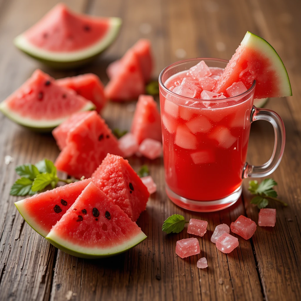 Suco de Melancia com Hortelã